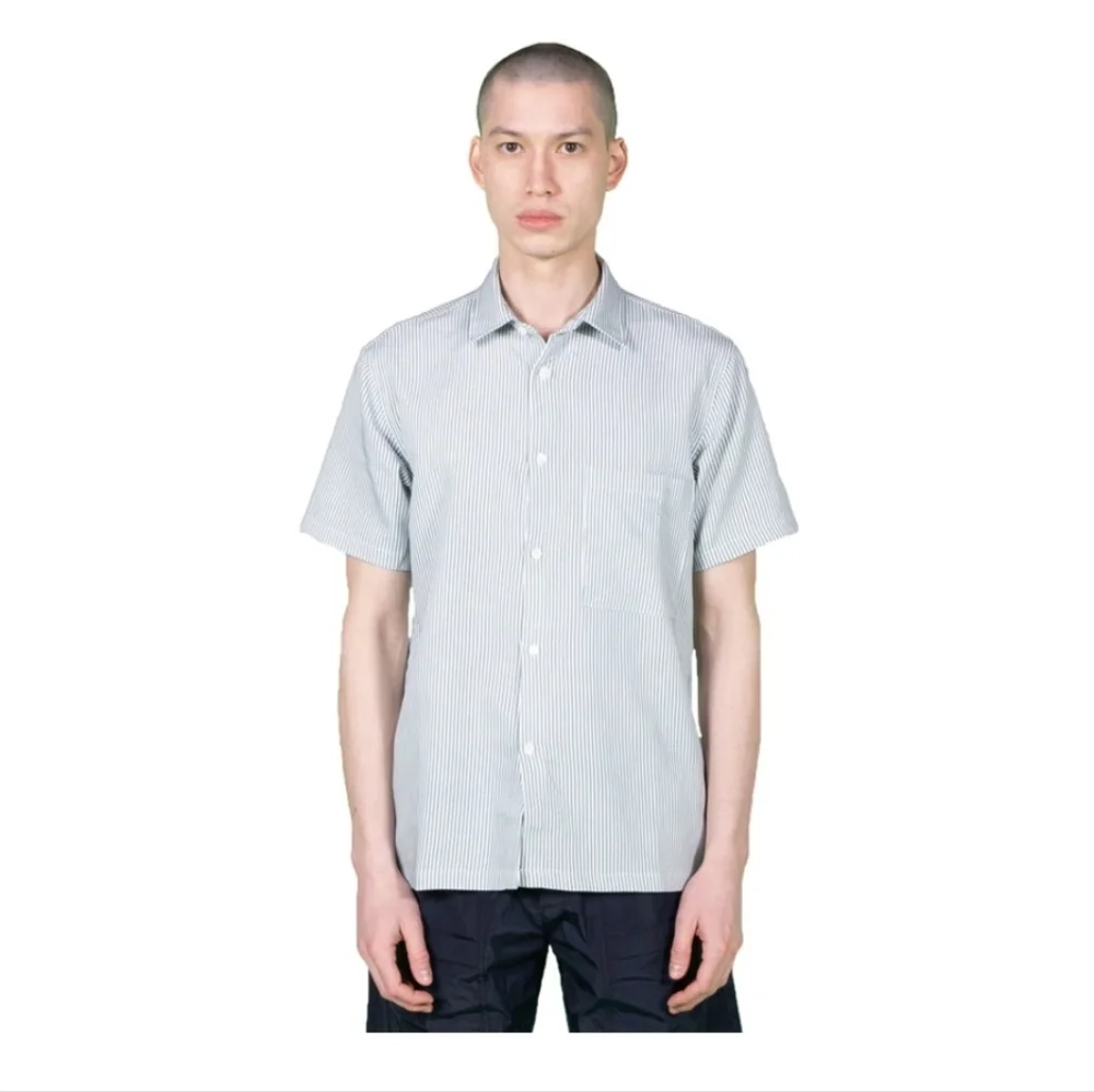 Native North Men's Blue Striped Bureau Shirt Button Up Front Size Large - Picture 4 of 9